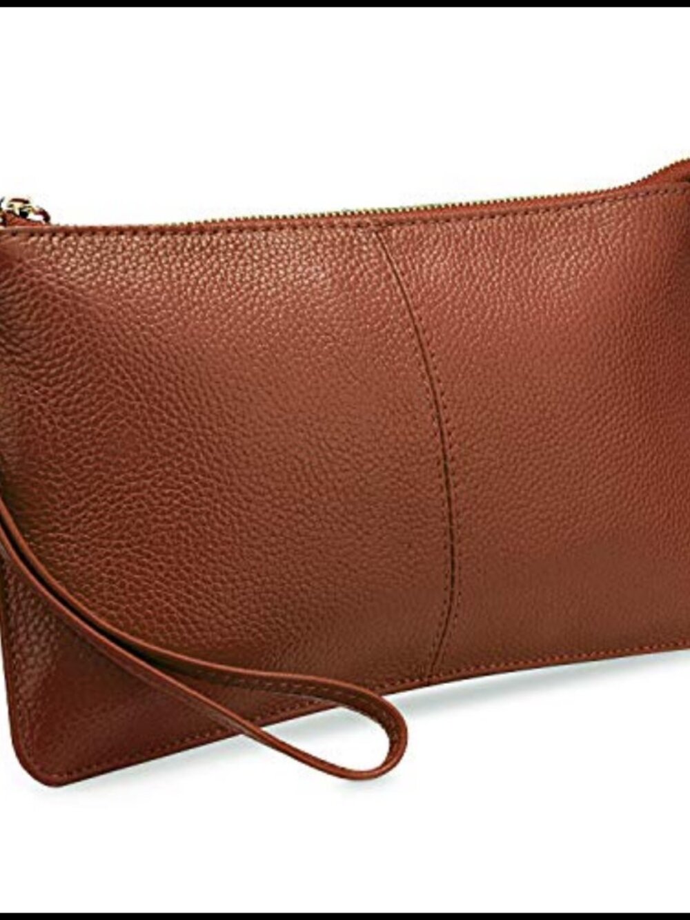 Genuine Leather Wristlet Clutch Convertible Crossbody Wallet Purse